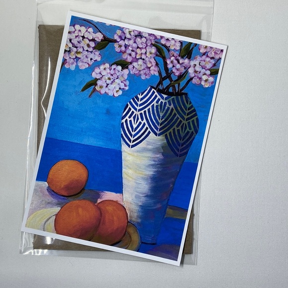Kitchen Art Original Cherry Blossom Still Life  Art Print, Wall Decor Handmade - Picture 3 of 6